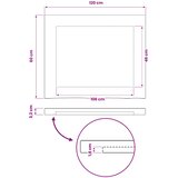  Pravokutni stolni vrh 120 x 60 x 3,2 cm Pravokutni Slike