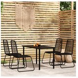  5-dijelni vrtni blagovaonski set crni | shoptok.hr