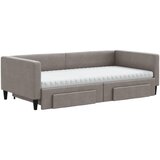  Dnevni krevet na razvlačenje smeđesivi 100 x 200 cm od tkanine | shoptok.hr