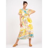 Italy Moda Dress-DHJ-SK-15967-1.01P-White-Yellow | Shoptok.si
