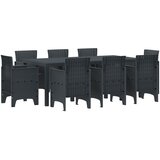  Vrtni set za objed 9 pcs Antracit Polipropilen | Eponuda.com