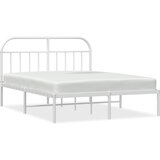 The Living Store Kovinski posteljni okvir z vzglavjem bel 160x200 cm - Posteljni Okvir, (21524110) | Shoptok.si