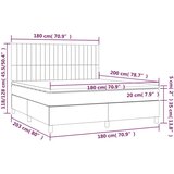  Krevet s oprugama i madracem krem 180x200 cm od tkanine | shoptok.hr