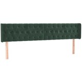 vidaXL Uzglavlje s ušima tamnozeleno 203x16x78/88 cm baršunasto Cijene