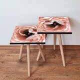 Hanah home 2Shp251 - salmon salmonbrownwhite nesting table (2 pieces) | ePonuda.com