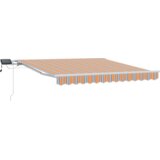 vidaXL Ročna retraktibilna tenda z LED večbarvno črtico 350x250 cm | Shoptok.si