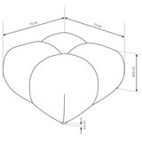  Tapacirani tabure ALMADA 72x72 cm bež | Eponuda.com