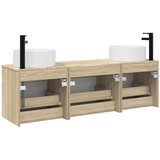 Set ormarića za kupaonicu 3 kom. Hrast sonoma Smeđa 49 x 44,5 x 65,5 cm | Shoptok.si