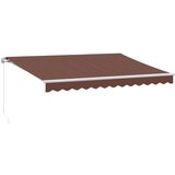 Tenda na ručno uvlačenje s LED smeđa 350 x 250 cm | shoptok.hr