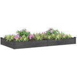  Povišena vrtna gredica s oblogom siva 240x120x25 cm od jelovine | shoptok.hr