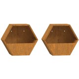 Maison Chic Stensko cvetlična korita - Cvetlični Lonec 2 kosa rjasto corten jeklo 30x10x25 cm, (21789497) | Shoptok.si