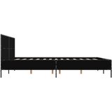  Okvir kreveta crni 120 x 200 cm od konstruiranog drvo i metal | shoptok.hr