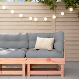 vidaXL Kutna sofa od masivnog drva duglazije s jastucima Cijene