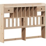  Krevet s regalom za knjige bez madraca 140x190 cm od borovine | shoptok.hr