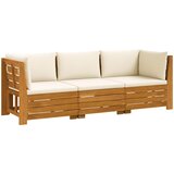  Set vanjskih sofa s jastukom 3 Komad Smeđa Čvrsto drvo akacije | Eponuda.com
