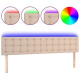  Uzglavlje boja cappuccina 200 x 5 x 78/88cm od umjetne kože | shoptok.hr
