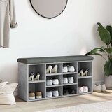 vidaXL Klop za čevlje betonsko siva 102x32x50 cm inženirski les | Shoptok.si