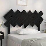 Maison Chic posteljno vzglavje - vzglavna omarica - nočna omarica črno 122,5x3x80,5 cm trdna borovina, (21706185) | Shoptok.si