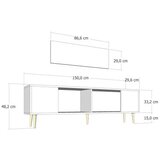 Hanah home tv polica dekos white gold | ePonuda.com