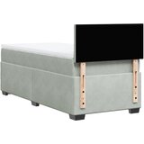 Box spring krevet s madracem svjetlosivi 100x200 cm baršunasti | shoptok.hr