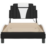  Okvir kreveta s LED svjetlima crno-bijeli 80x200cm umjetna koža | shoptok.hr