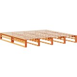  Krevet s regalom za knjige bez madraca 200x200 cm masivno drvo | shoptok.hr