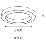  LED2 - prigušiva LED plafonska svetiljka SATURN LED/50W/230V 3000K/4000K crna | Eponuda.com