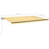  Tenda na automatsko uvlačenje 500 x 350 cm žuto-bijela | shoptok.hr