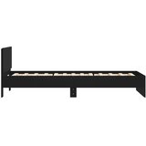  Okvir za krevet s uzglavljem crna 100x200 cm konstruiranog drva | Eponuda.com