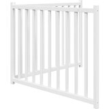 vidaXL Vrata za pse zložljiva 2 panela bela 160 cm trden les jelke | Shoptok.si