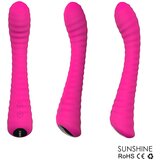 Sex HD Sunshine - vibrator G-točke s žljebovima na baterije (ružičasti) | shoptok.hr