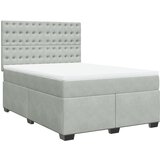  The Living Store Box spring postelja z vzmetnico svetlo siv 140x190 cm žamet - Box Spring Postelja, (21489259) | Shoptok.si