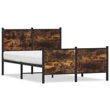 vidaXL Kovinski posteljni okvir z vzglavjem in vznožjem 120x190 cm | Shoptok.si