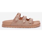 Boto Ladies Slippers With Straps And Buckles Beige Uliri | shoptok.hr