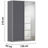 home24 OMARA Z DRSNIMI VRATI, siva | Shoptok.si