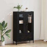 vidaXL Highboard s ladicama Corona Crni hrast 69,5 x 31 x 115 cm | shoptok.hr