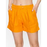 Sisley Kratke hlače iz tkanine 484QL900Q Oranžna Regular Fit