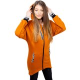 Glano Women's Extended Sweatshirt - orange Cene