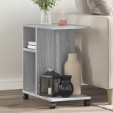 Furnova Stranska mizica s kolesi siva sonoma 50x30x55 cm inžen. les, (21913911) | Shoptok.si