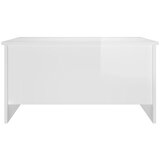  Stolić za kavu sjajni bijeli 80x55,5x41,5 cm konstruirano drvo | Shoptok.si
