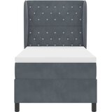  s opruga kutije Tamno siva 200 x 100 cm Baršun | shoptok.hr