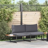  Vrtni kauč s jastukom Antracit 200,5 x 70 x 85,5 cm Čelik | Eponuda.com