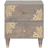  Noćni ormar s ladicama Siva 40 x 33 x 46 cm Čvrsto drvo manga | Eponuda.com