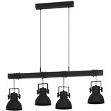 Eglo viseća lampa SHIREBROOK 4xE27 100 cm crna drvo 43726 Cene