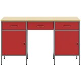  Radni ormar s ladicama 3 pcs Crvena Inženjerska drva i čelik | shoptok.hr