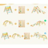  Plesački trokut 4 u 1 s toboganom i plesnim lukom te plesnim okvirom s dvostranom rampom (šareni) | shoptok.hr