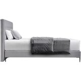 MID.YOU POSTELJA BOXSPRING x , tekstil, leseni material svetlo siva | Shoptok.si