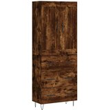  Visoka komoda dimljeni hrast 69,5x34x180 cm konstruiranog drva | shoptok.hr