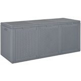 vidaXL Vrtna škatla siva PP ratan 270 L | Shoptok.si