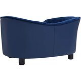 SOFA za pse plava 69 x 49 x 40 cm od pliša i umjetne kože - Plava | shoptok.hr
